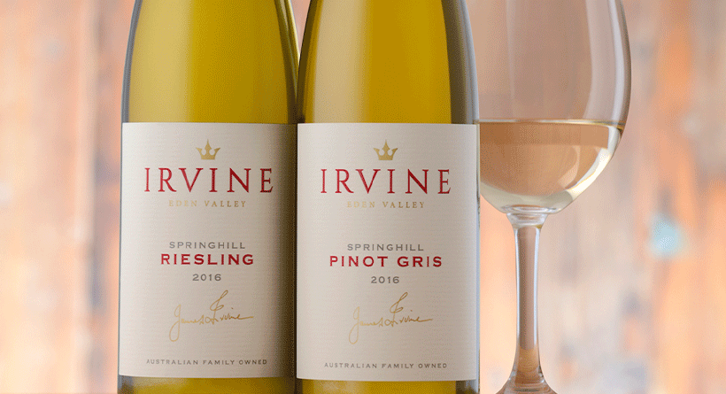 Irvine Wines Riesling and Pinot Gris